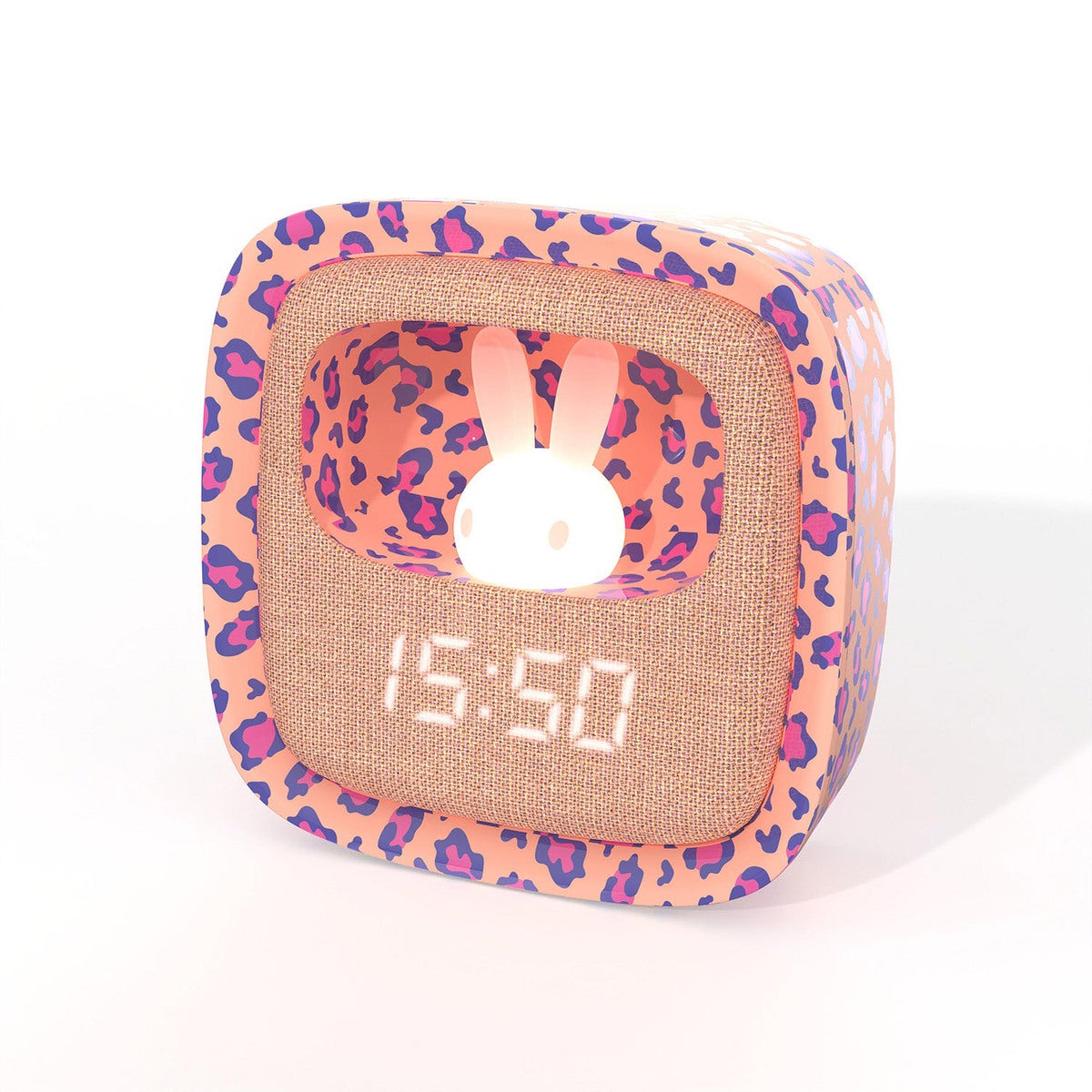 Alarm Clock with Light Billy Clock Leopard Rose