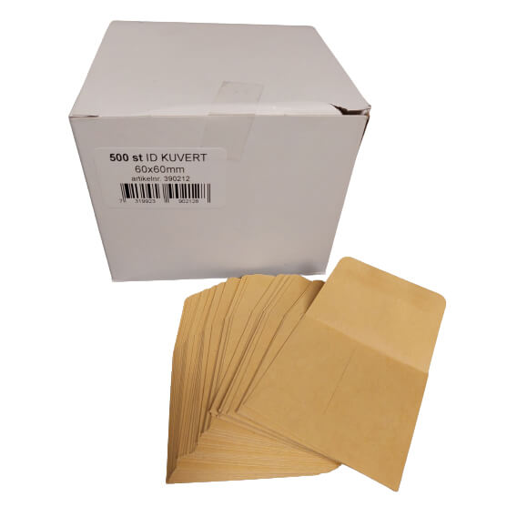 Envelope Manilla 60x60mm Endast hel förp. 500st.