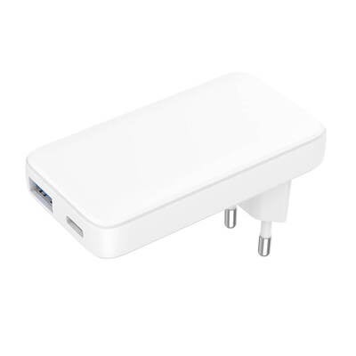Charger 220V 1xUSB-C+1xUSB-A PD/PPS 36W+QC 18W GaN White