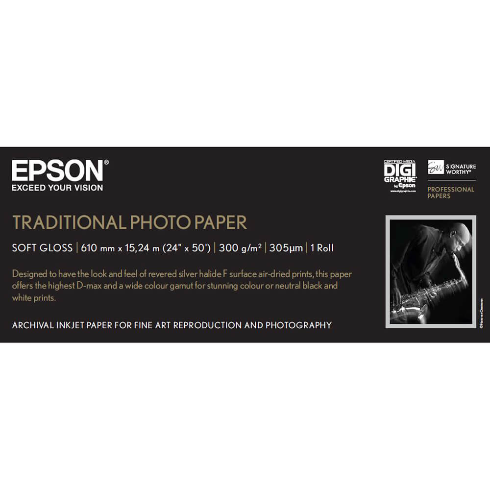 EPSON 24" Traditional Photo Paper 15m