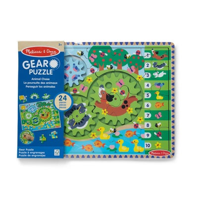 Wooden Gear Puzzle Animal Chase I-Spy