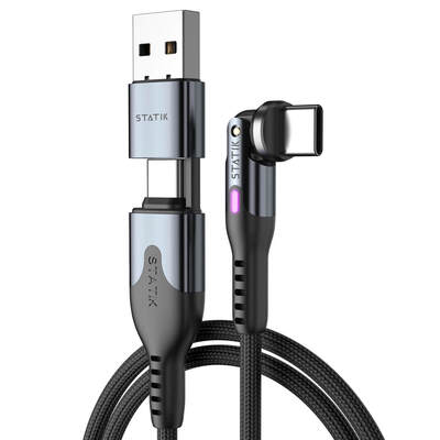 Cable PowerPivot Pro Nylon Braided USB-C To USB-C Black 1m