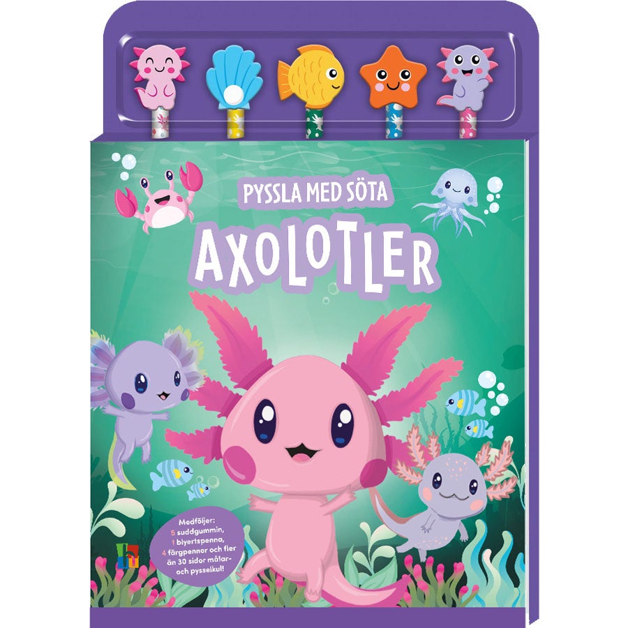 Pyssla med söta axolotler