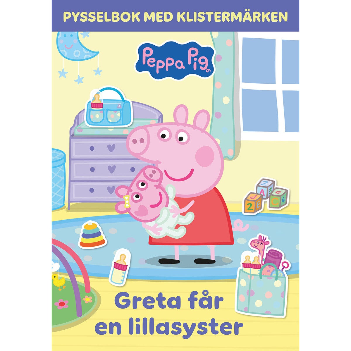 Greta får en lillasyster: Pysselbok med klistermärken