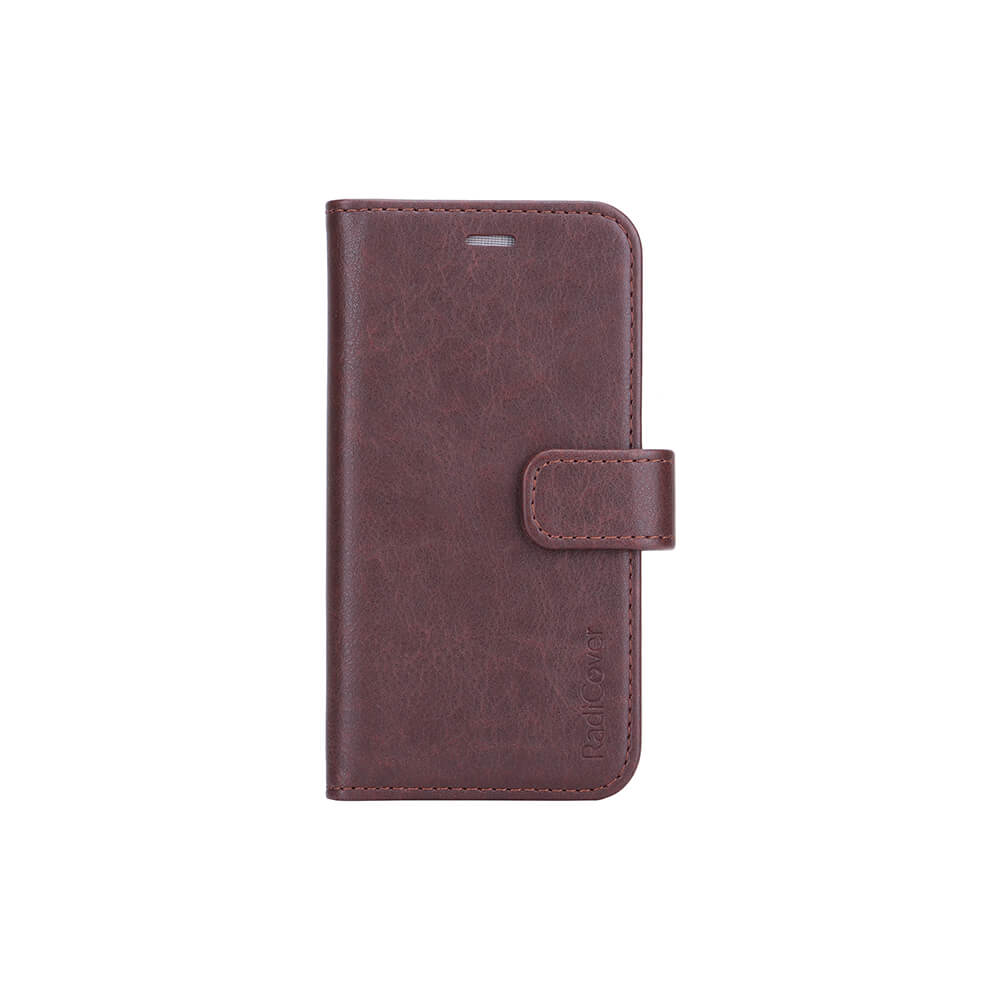 Wallet Case iPhone 12 Mini Anti-Radiation Flipcover RFID Brown