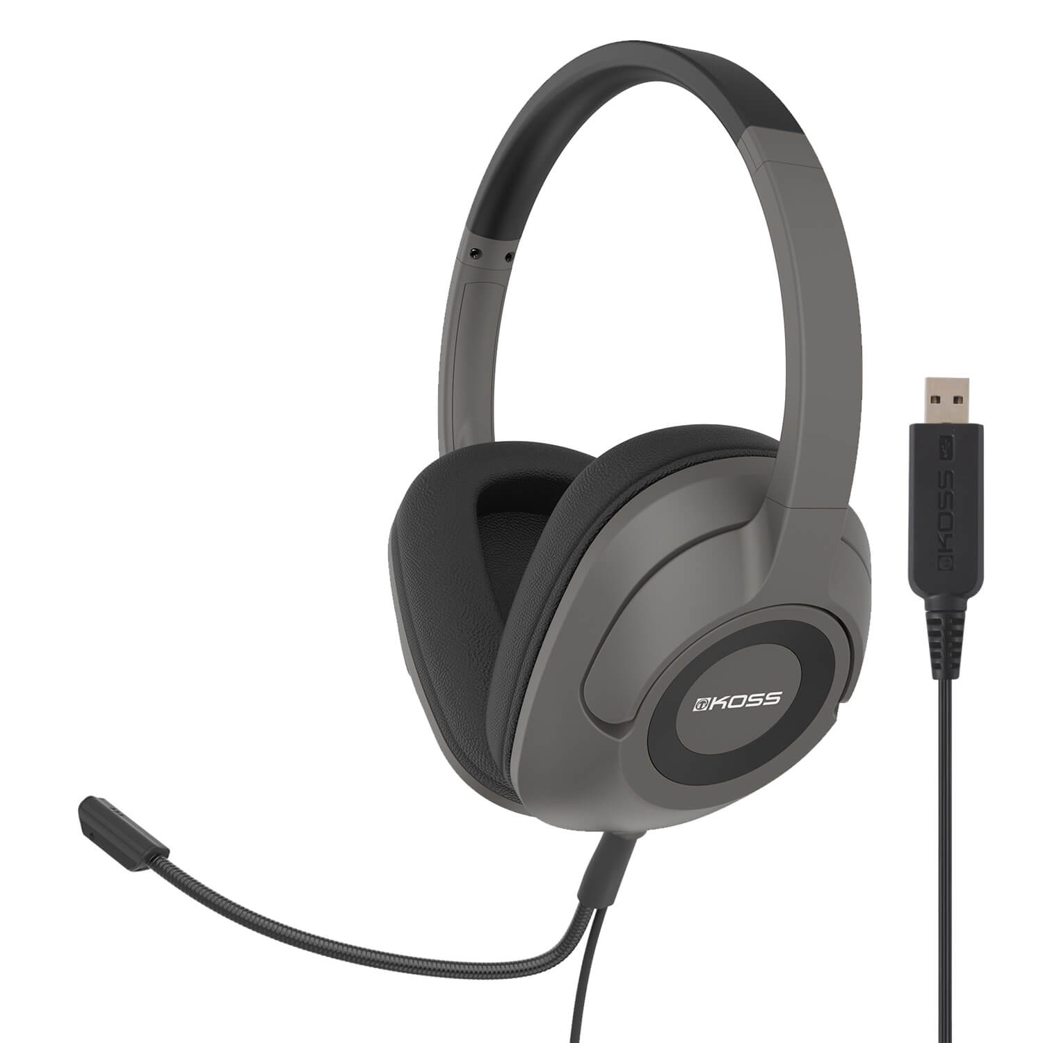 KOSS Headset SB42 USB Over-Ear Mic Remote Svart