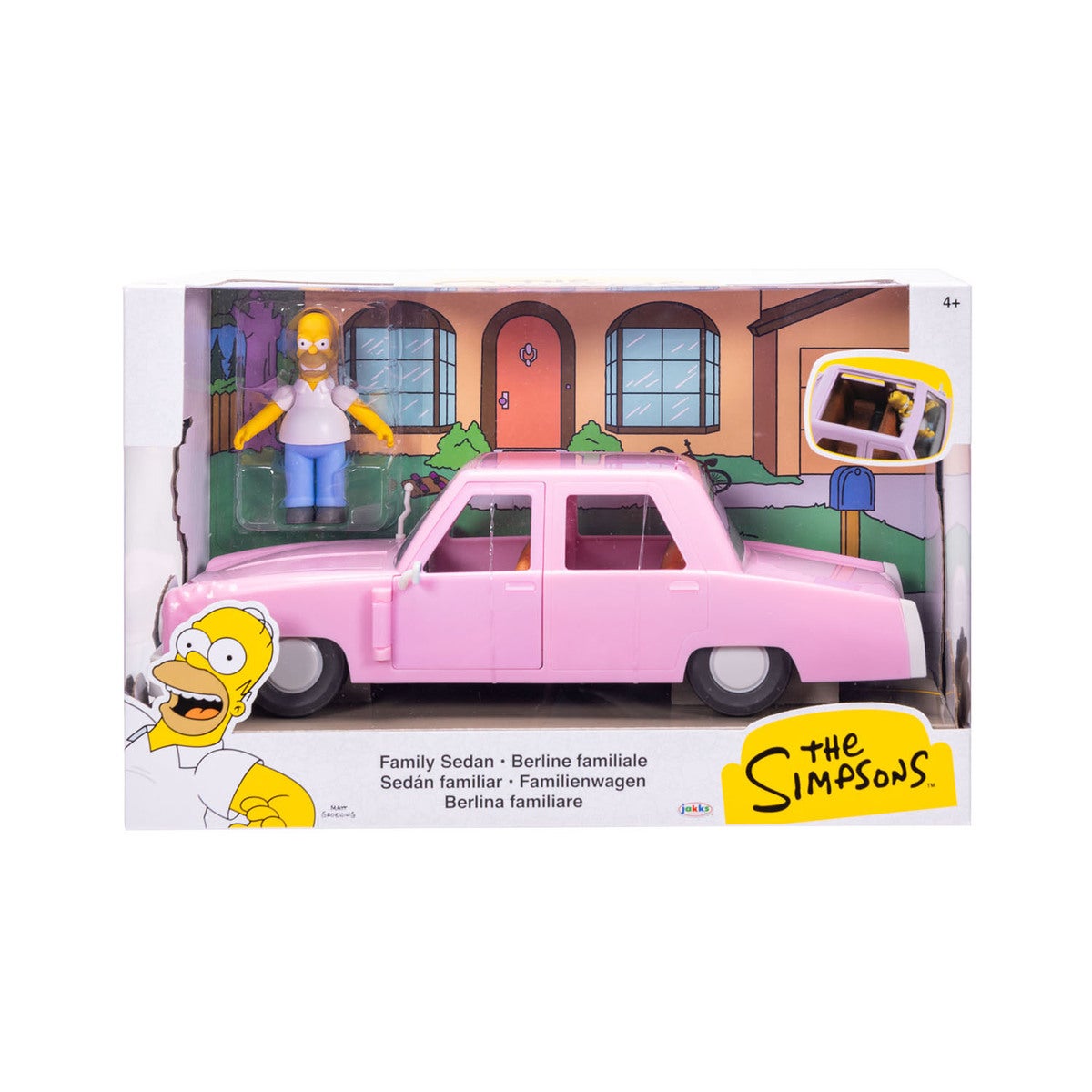 Figur 2.5" Figure & Vehicle Angry Homer W/ Sedan