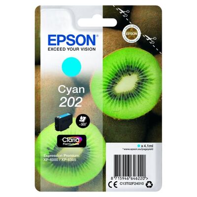 EPSON Ink C13T02F24010 202 Cyan Kiwi
