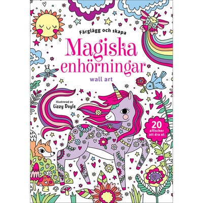 Färglägg och skapa: Magiska enhörningar
