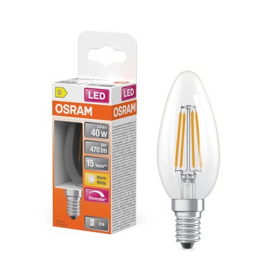 Belysning LED Retrofit Classic B Dim 3,4W 827 Clear E14