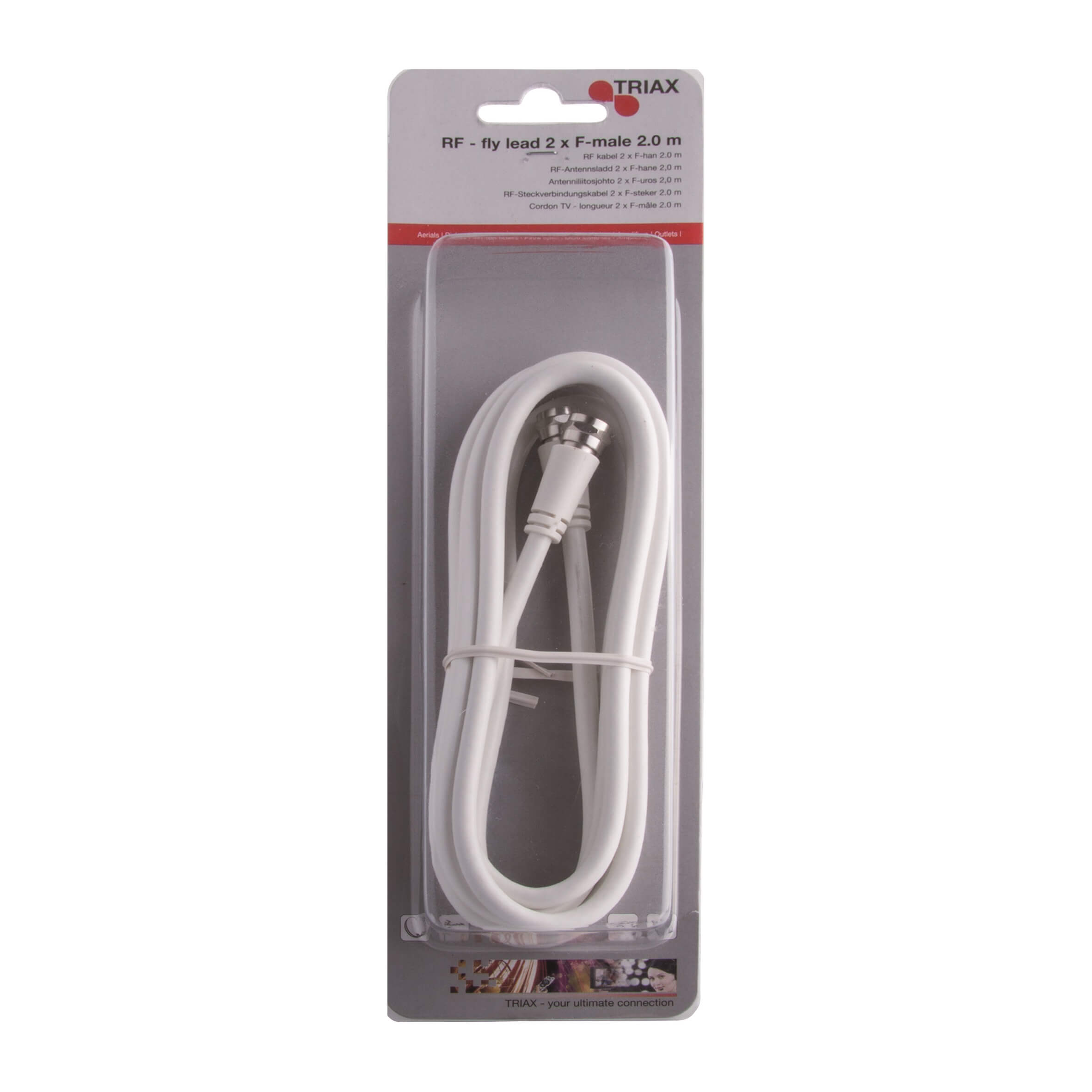 TRIAX Cabel F till F 2 m White