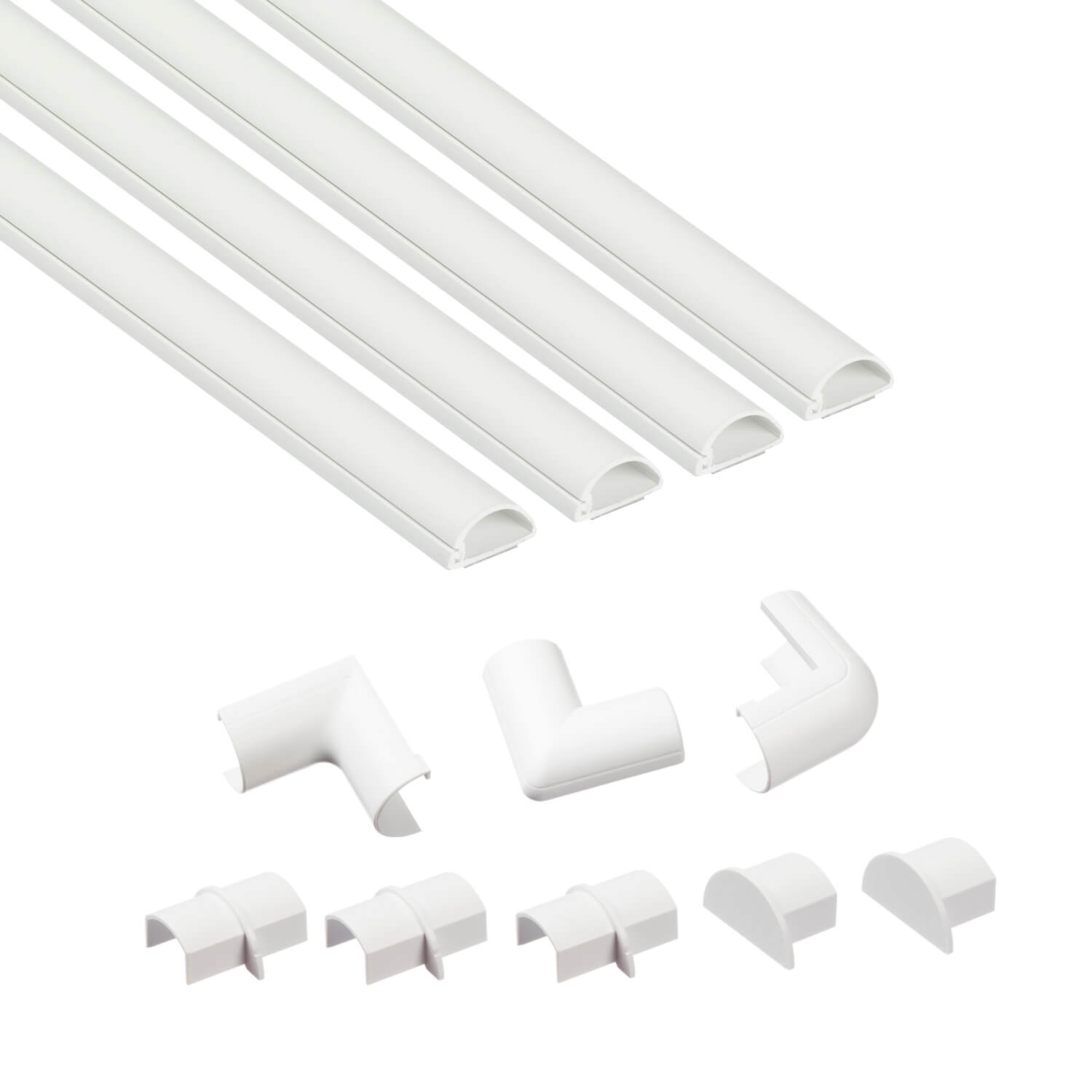 Cable Trunking Kit 20x10mm 4x Cable Trunking/Accessories 1.0m