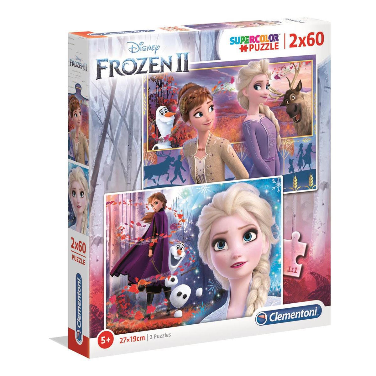 Puslespill 2x60 Pcs Frozen 2