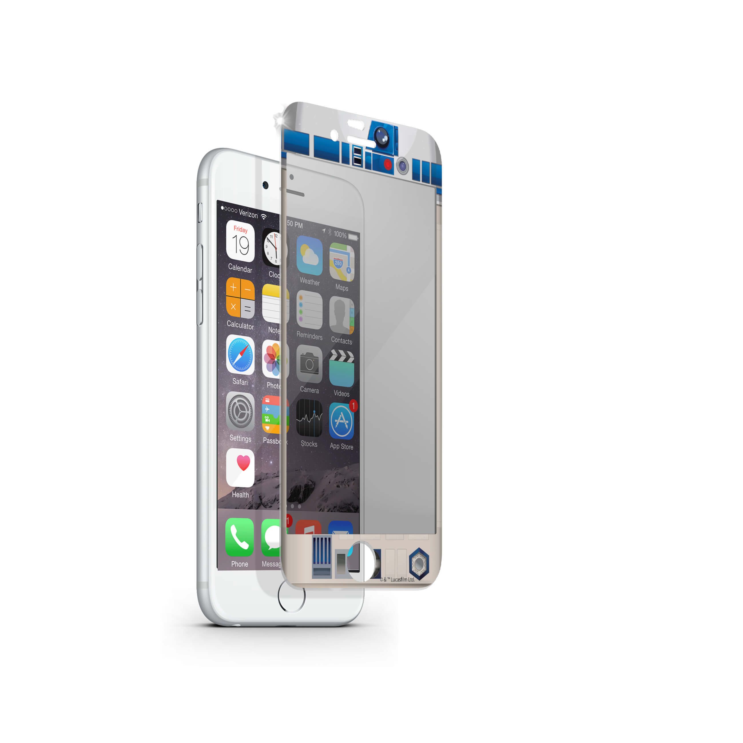 STAR WARS Näytönsuoja  iPhone6/6S Karkaistu lasi  R2D2