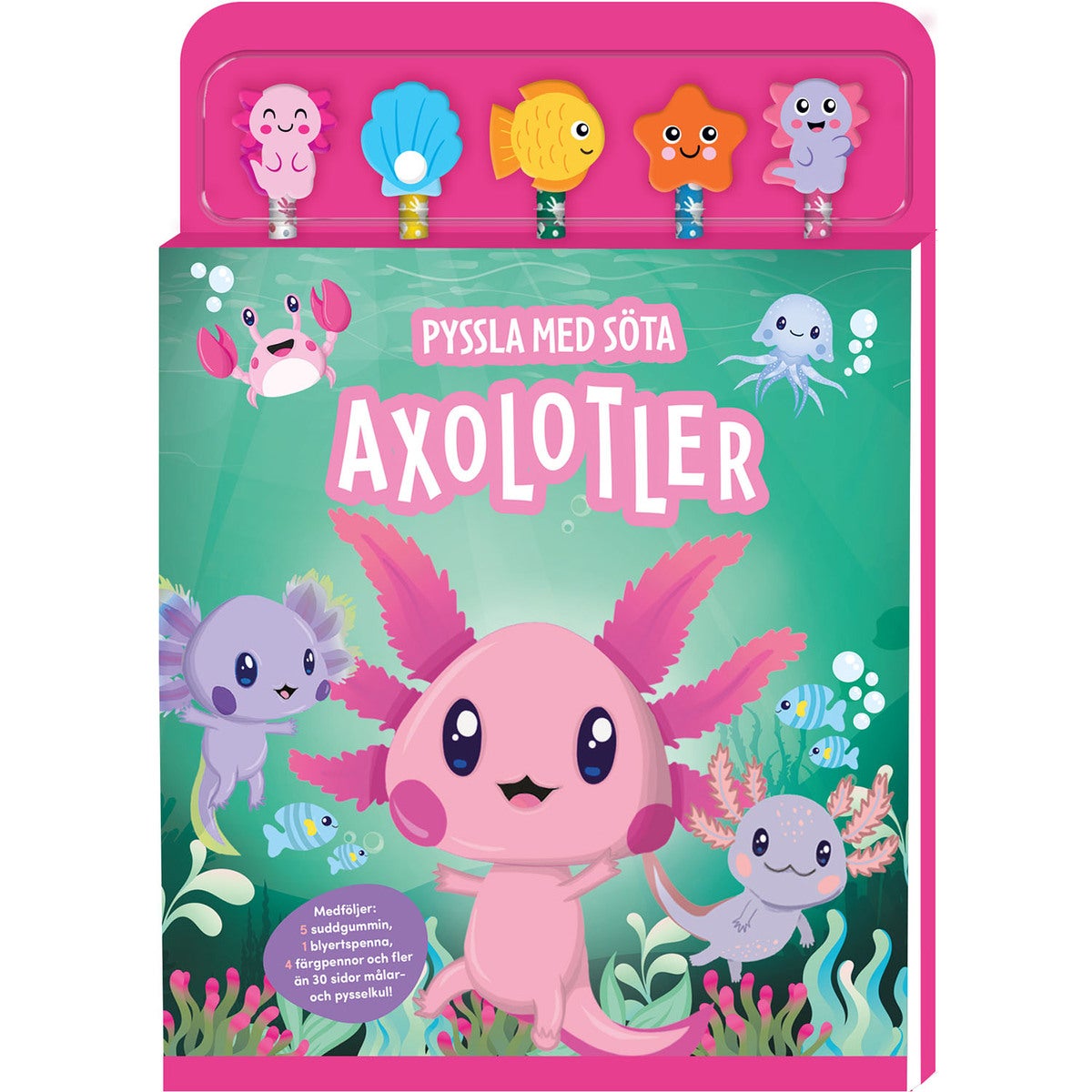 Pyssla med söta axolotler