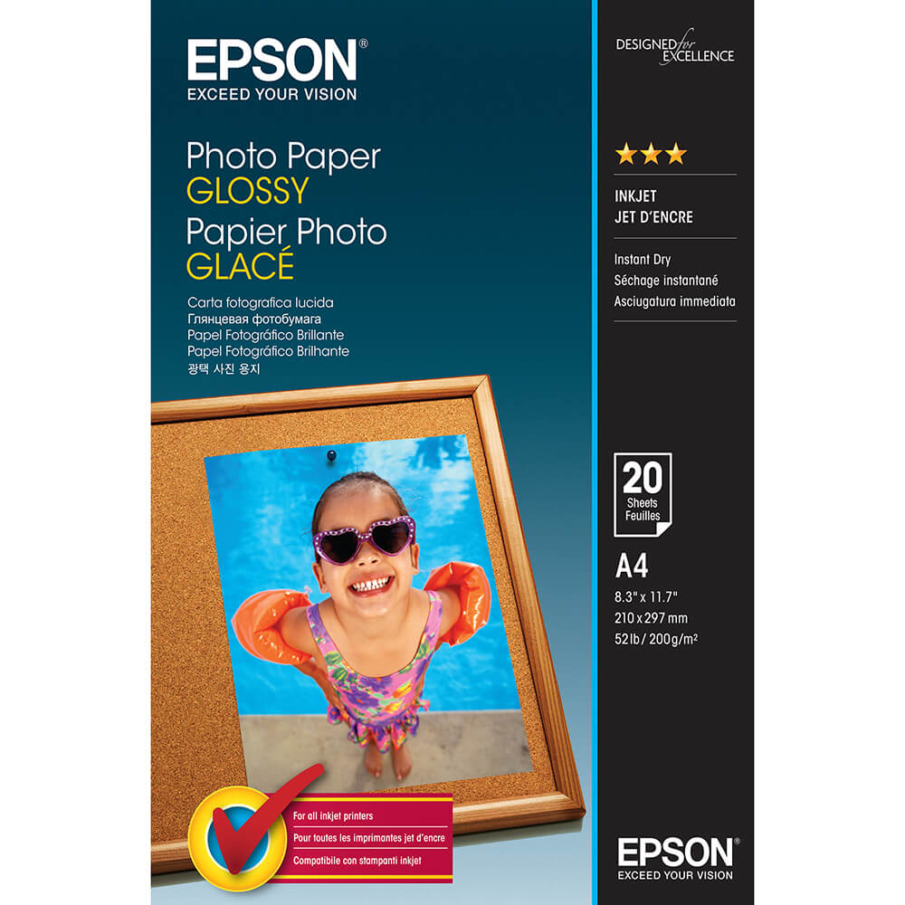 EPSON A4 Photo Paper Glossy  200g/m², 20 sheets