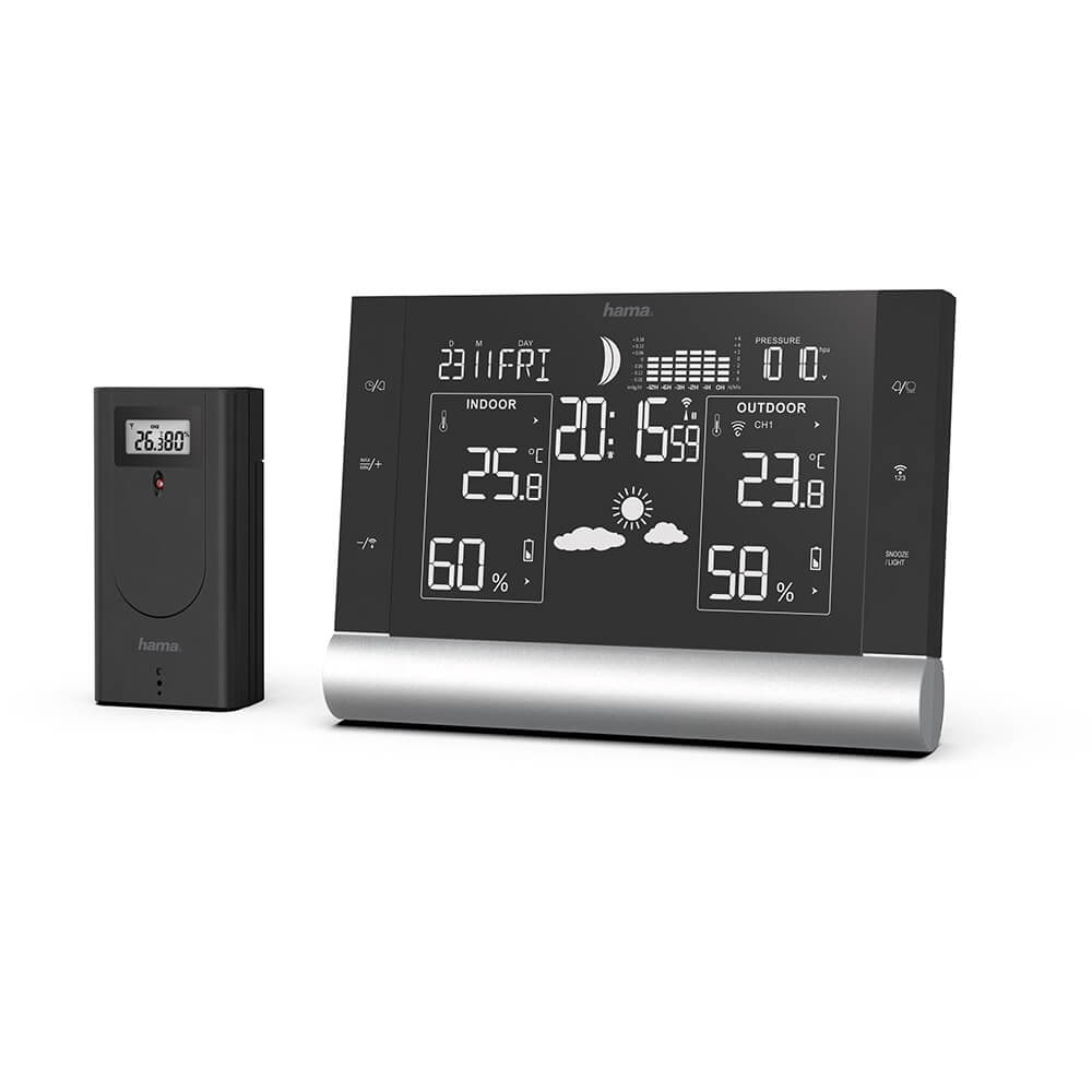 HAMA Weatherstation Black Line Plus Black