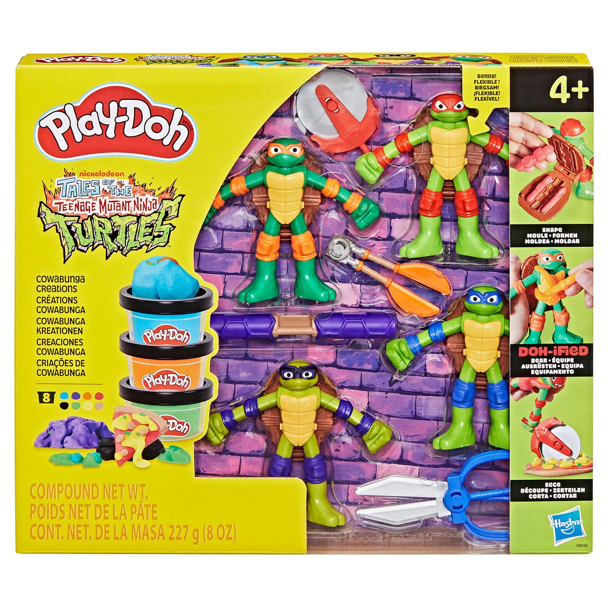 Teenage Mutant Ninja Turtles Cowabunga Creations Bendy 4 Inch Action Figures Set
