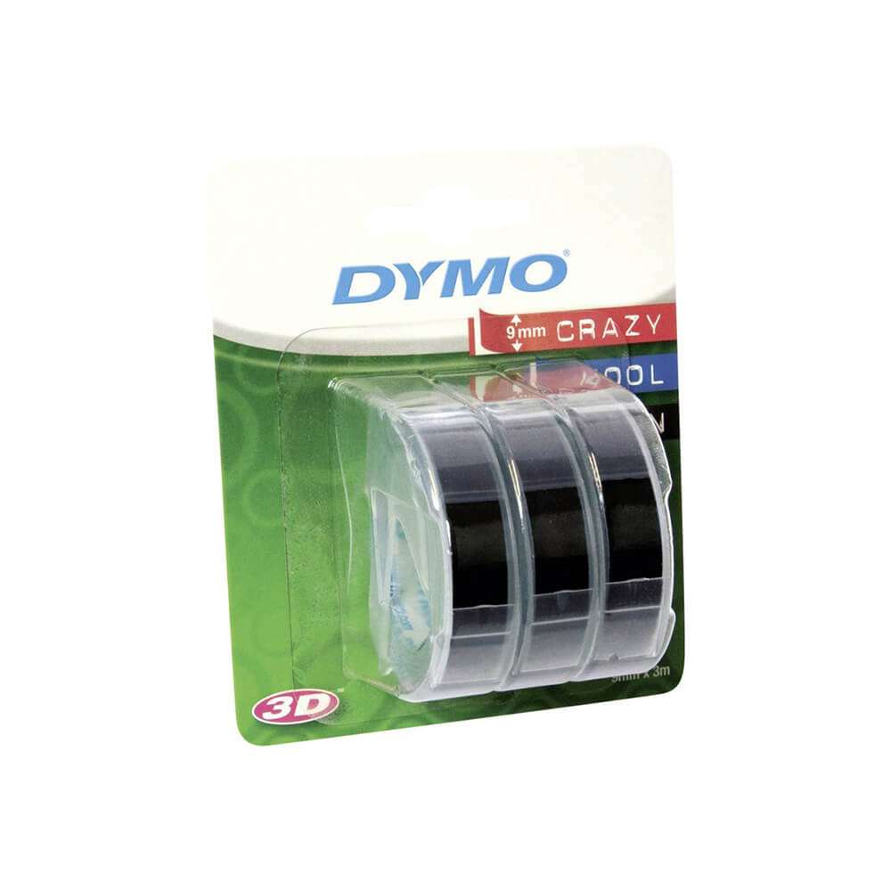 DYMO Ribbon S0847730 9mm Embossing Black 3-pack