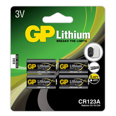 Battery Lithium Pro 123A 4-Pack
