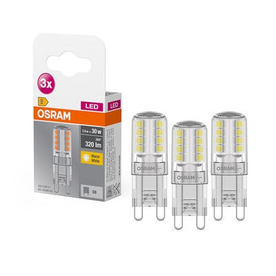Belysning LED Base Pin 2,6W 827 Clear G9