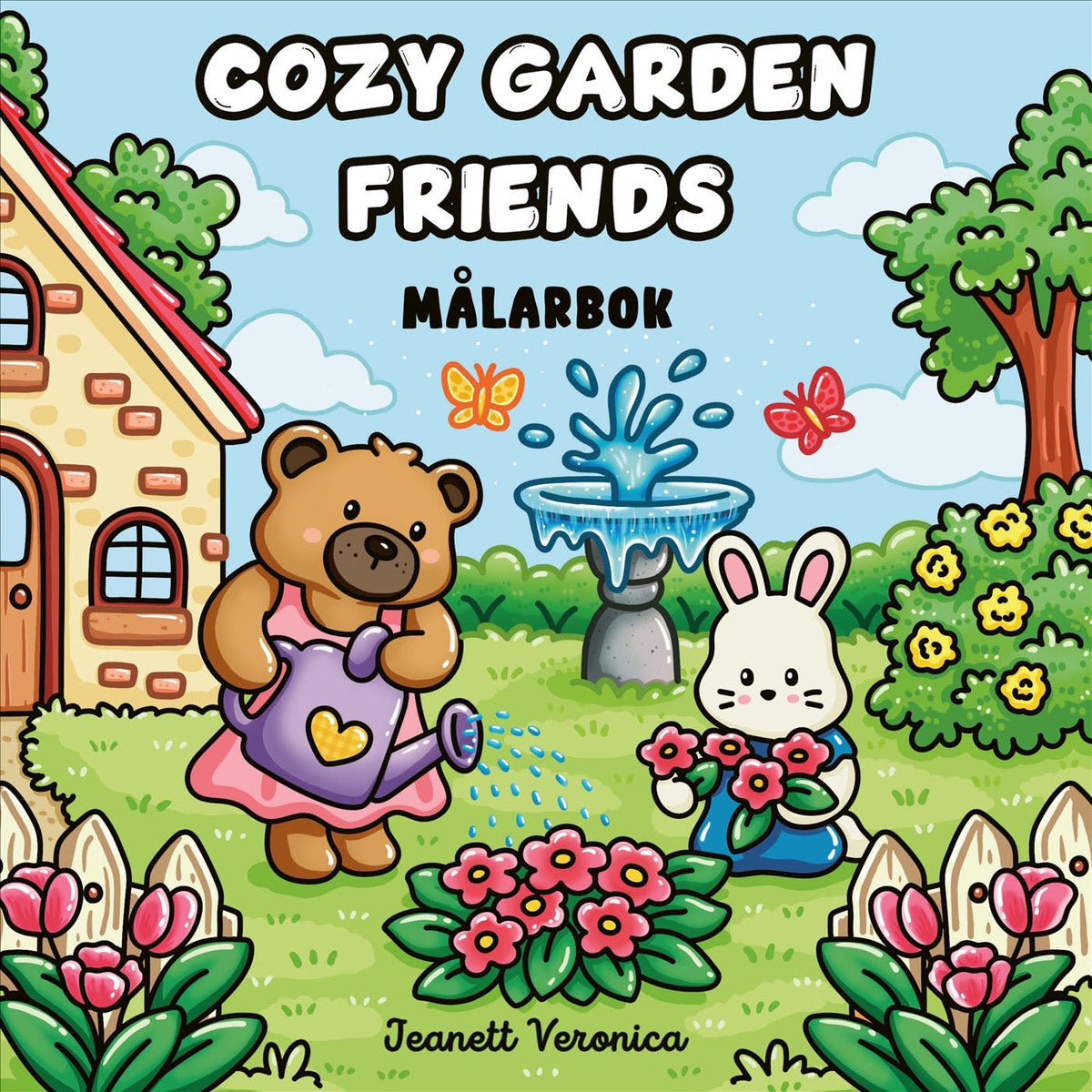 Målarbok: Cozy Gardening Friends