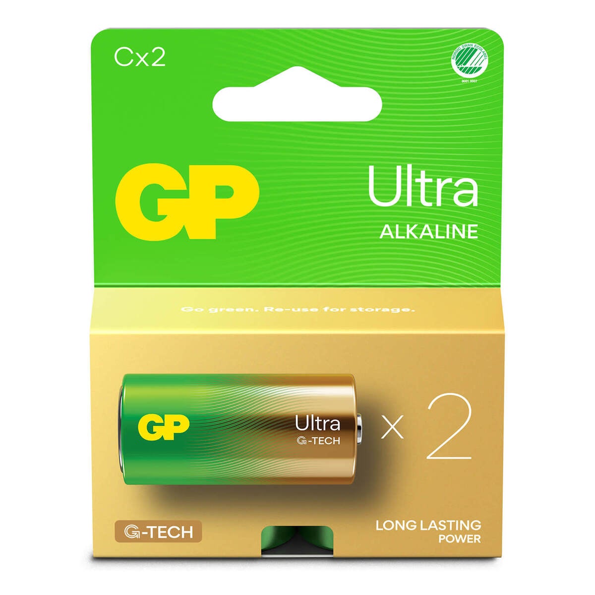 Batteri Ultra Alkaline C LR14 2-Pack