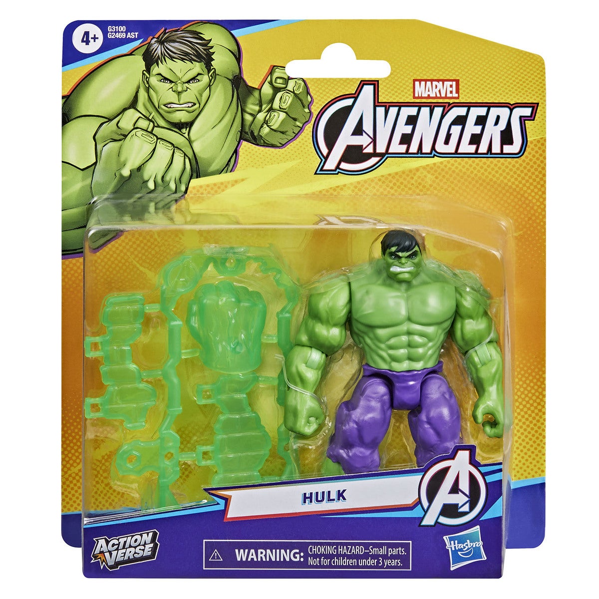 MARVEL Avengers 4.5in Evergreen Basic Hulk