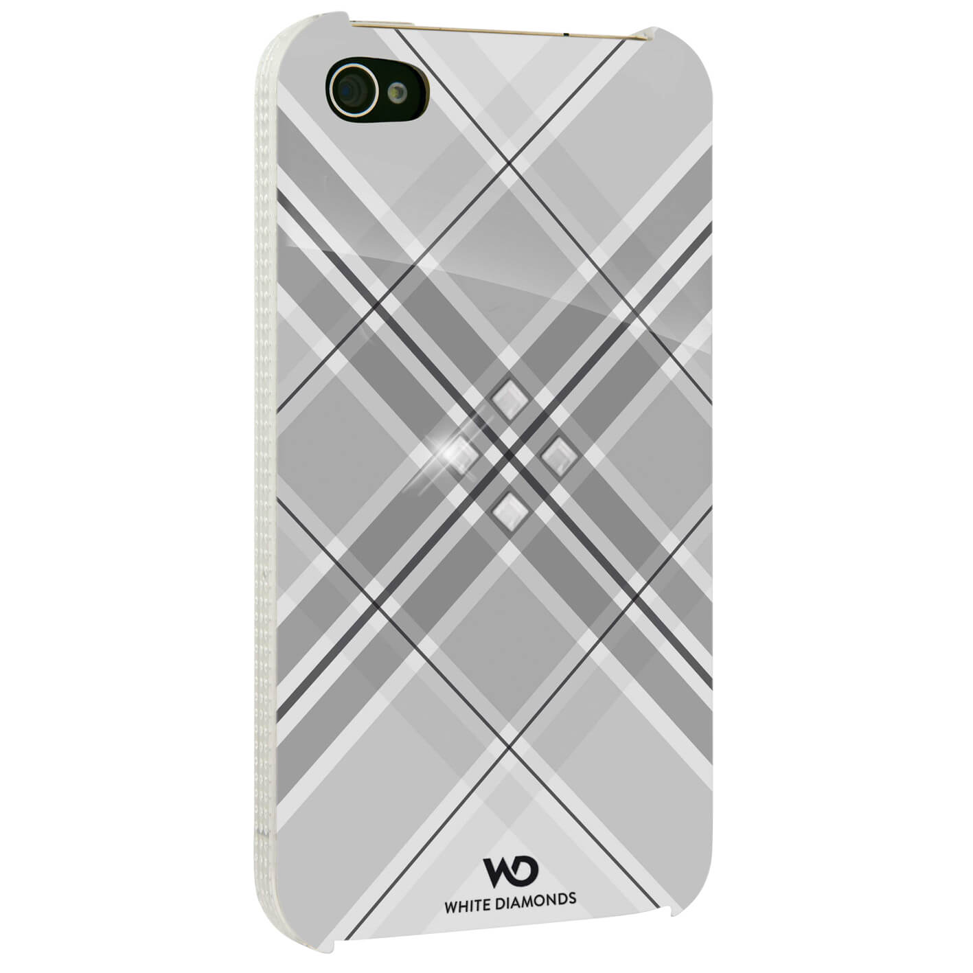 Grid Mobile Phone Cover for A pple iPhone 4/4S, white
