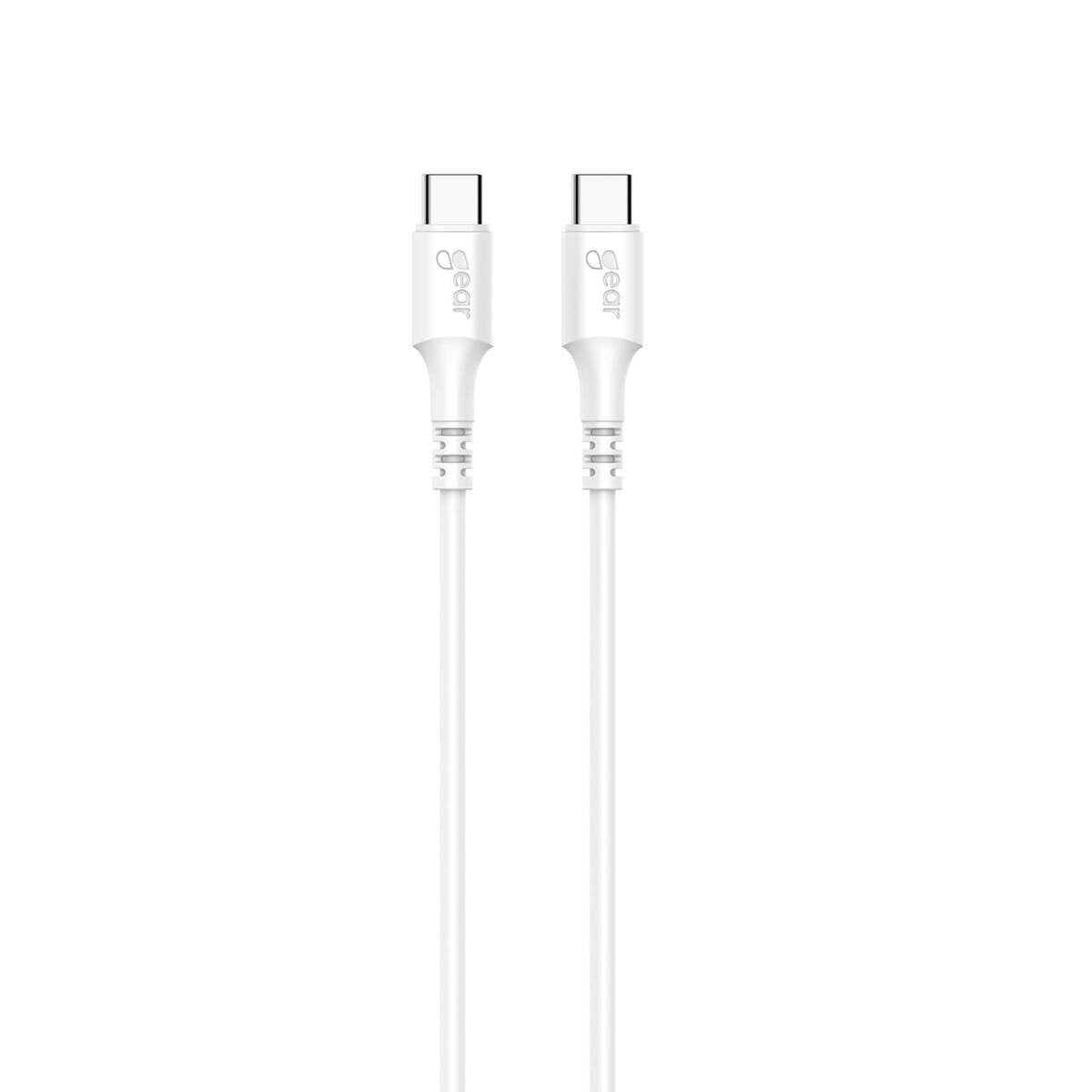 Laddkabel USB-C till USB-C 2.0 3m Kabel Vit