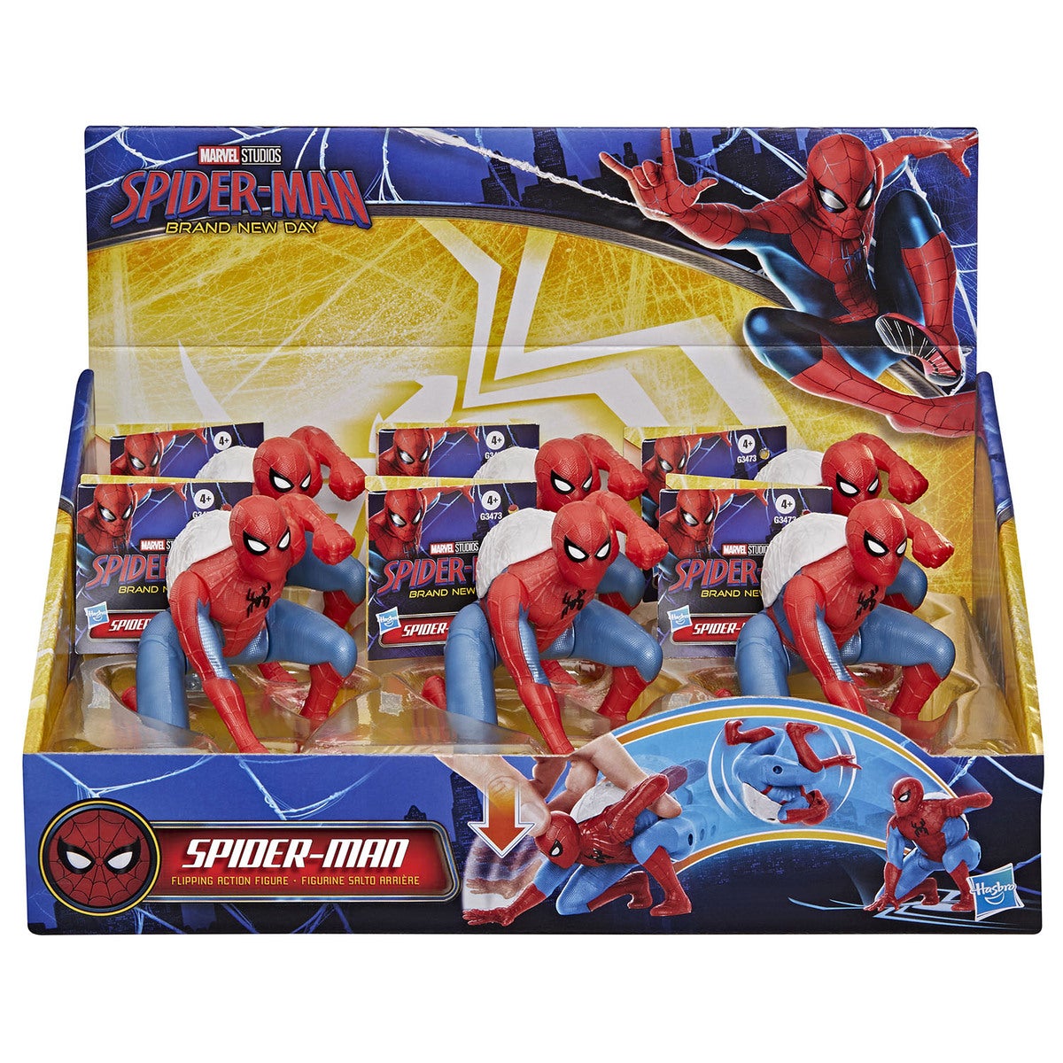 MARVEL Spider-Man BND 3.2in Flipping Action Figure CDU