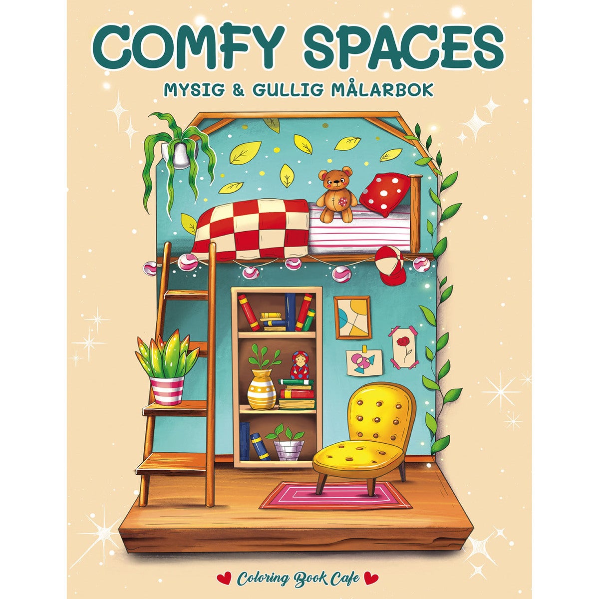 Målarbok: Comfy Spaces (A4)