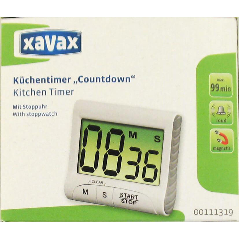 Bianco Digitale Xavax Timer da Cucina 