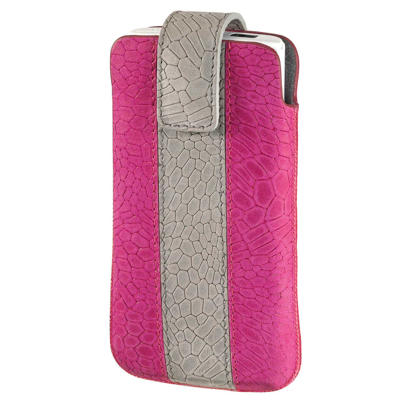 Chic Case Mobile Phone Sleeve , size M, pink/grey