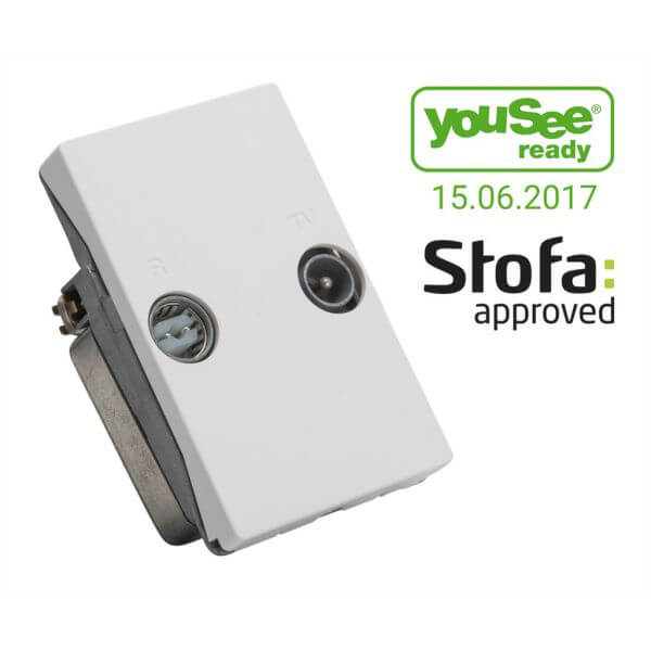 TRIAX Wall Outlet FM/TV TD 260E White
