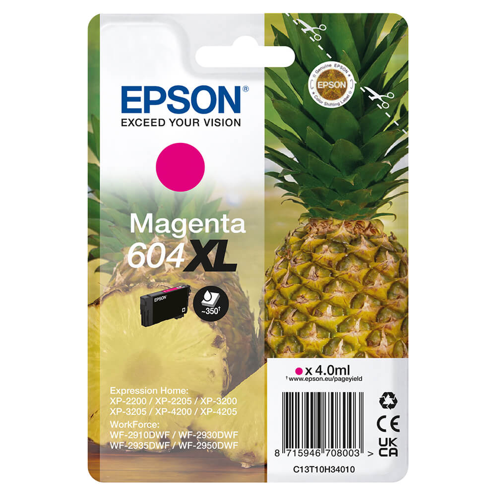 Ink C13T10H34010 604XL Magenta, Pineapple