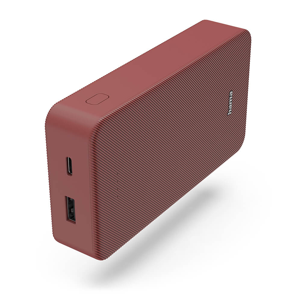 Powerbank Colour 20 20000mAh USB-C+USB-A Red