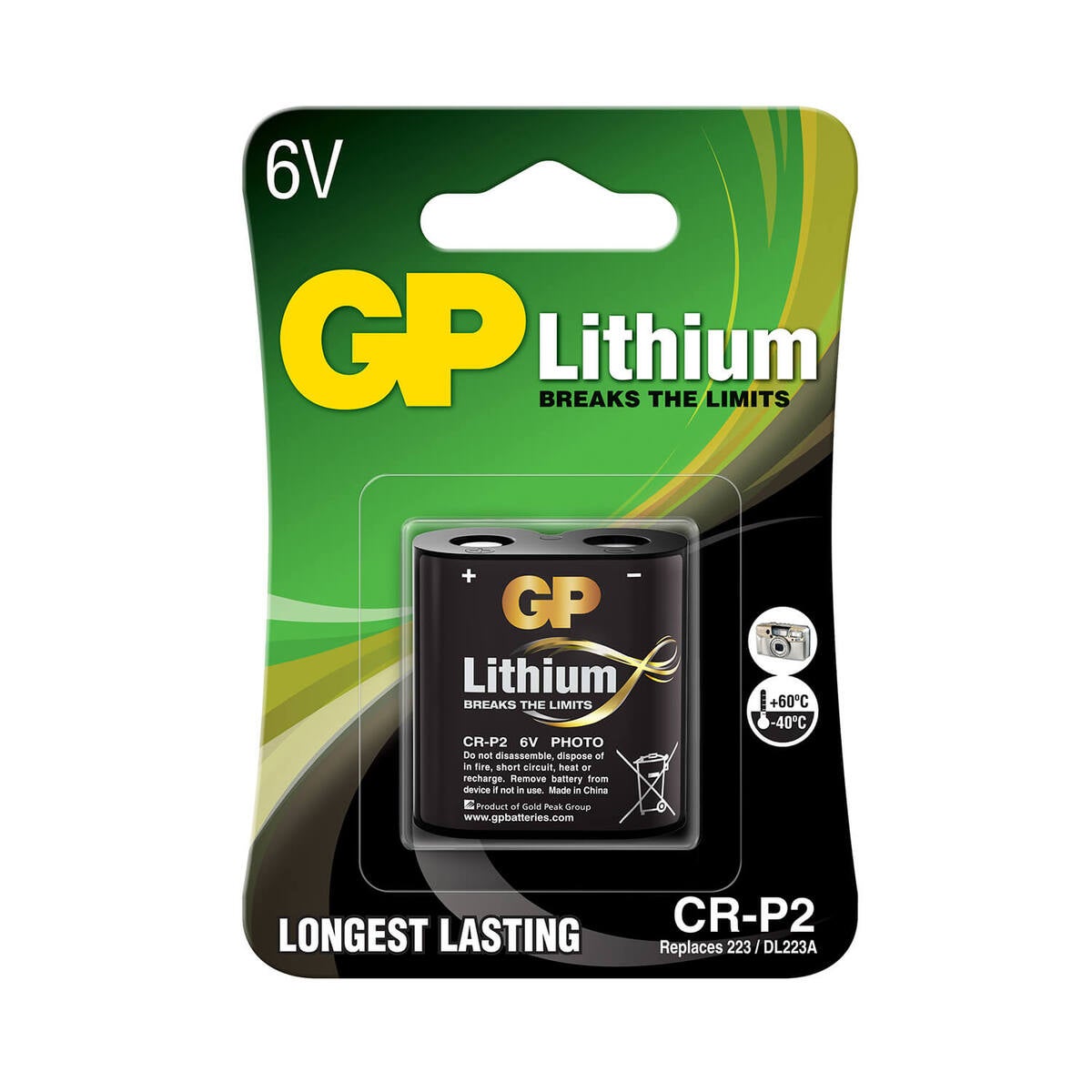 Battery Lithium CR-P2 1-Pack