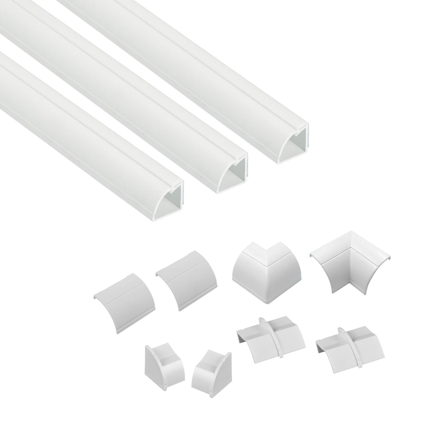 Cable Trunking Kit 22x22mm 3x Cable Trunking/Accessories 1.0m