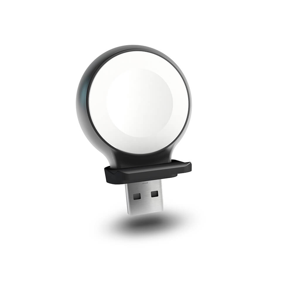 ZENS Apple Watch Charger QI USB-Stick Aluminium Svart