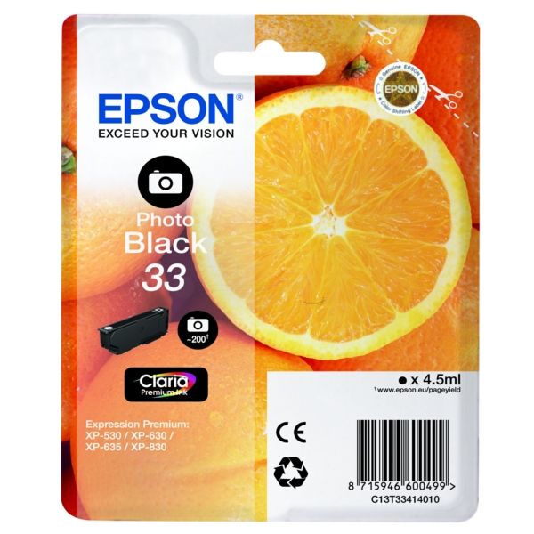 EPSON Ink C13T33414012 33 Photo Black Oranges