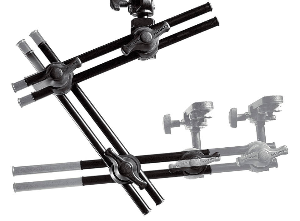 Double arm 396B-3, 3parts +14 3BKT, aluminum, black