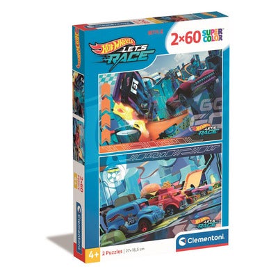 Puslespill 2x60 Pcs Hotwheels