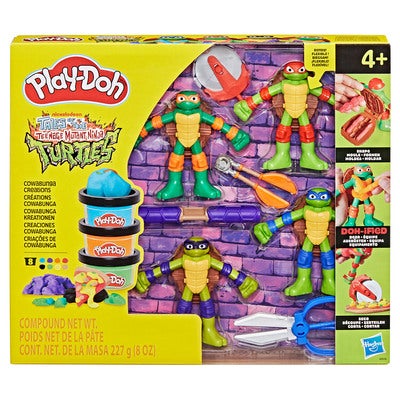 Teenage Mutant Ninja Turtles Cowabunga Creations Bendy 4 Inch Action Figures Set