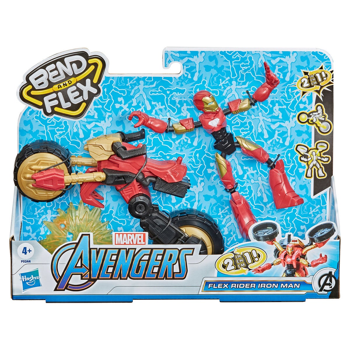 Avengers Bend And Flex Flex Rider Iron Man