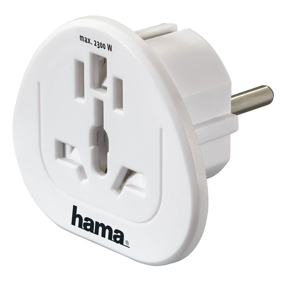 Hama Universal Travel Plug Set 4 pieces, Southern Europe, Remote Travel Plug, US 