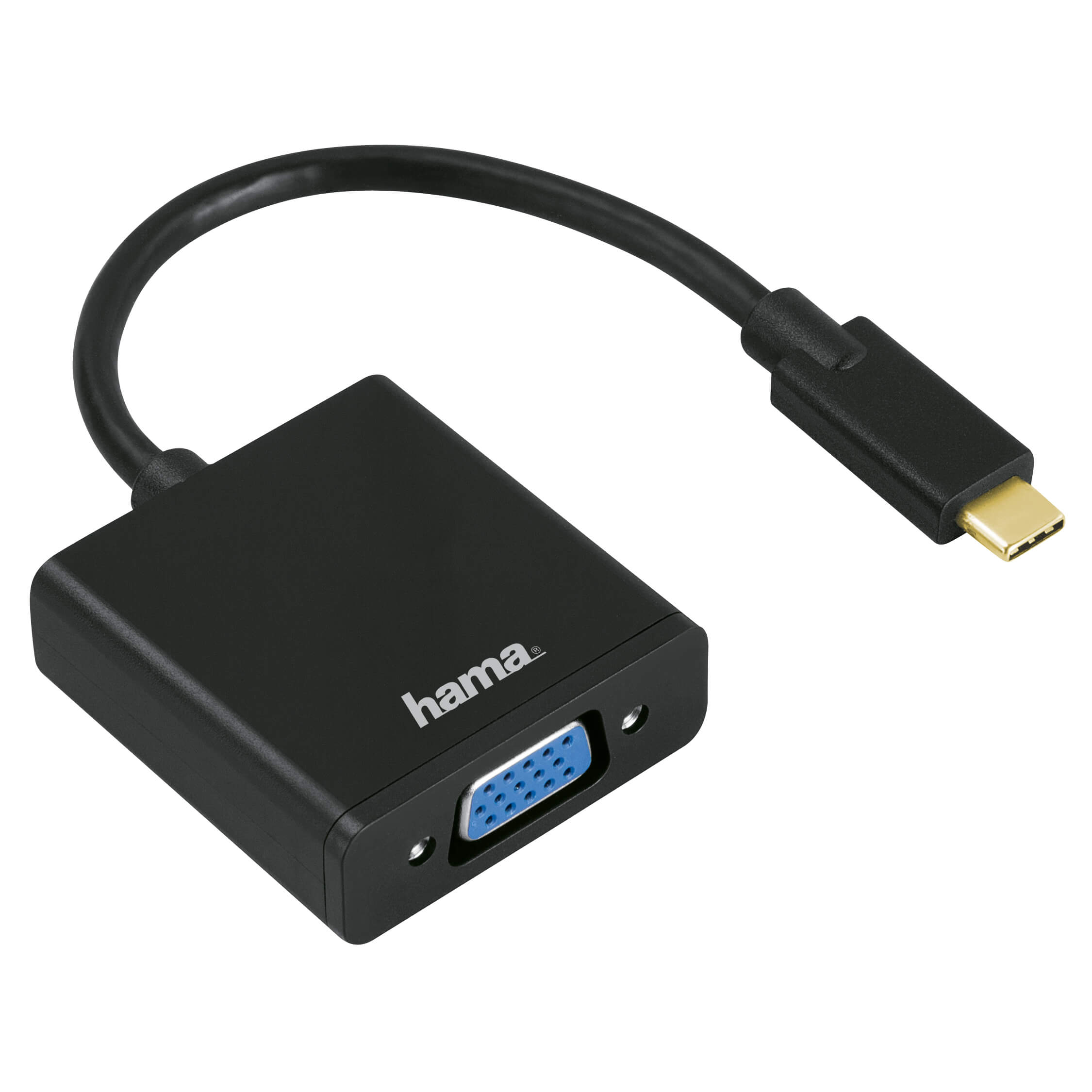 HAMA Adapter VGA-USB-C Hona-Hane Guld Svart