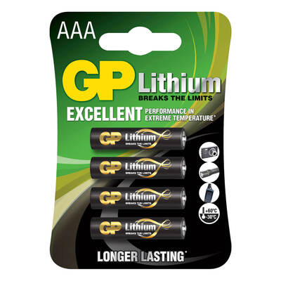 Battery AAA Lithium 1.5V 4-Pack