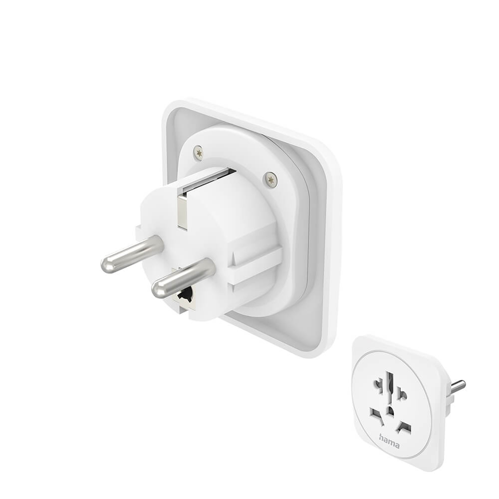 Traveladapter Type E/F Universal World-EU White