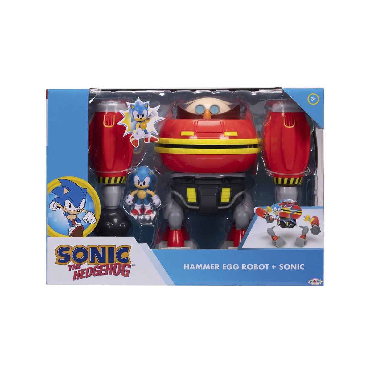 SONIC 2.5in Playset Dlx Hammer Egg Robot and Sonic